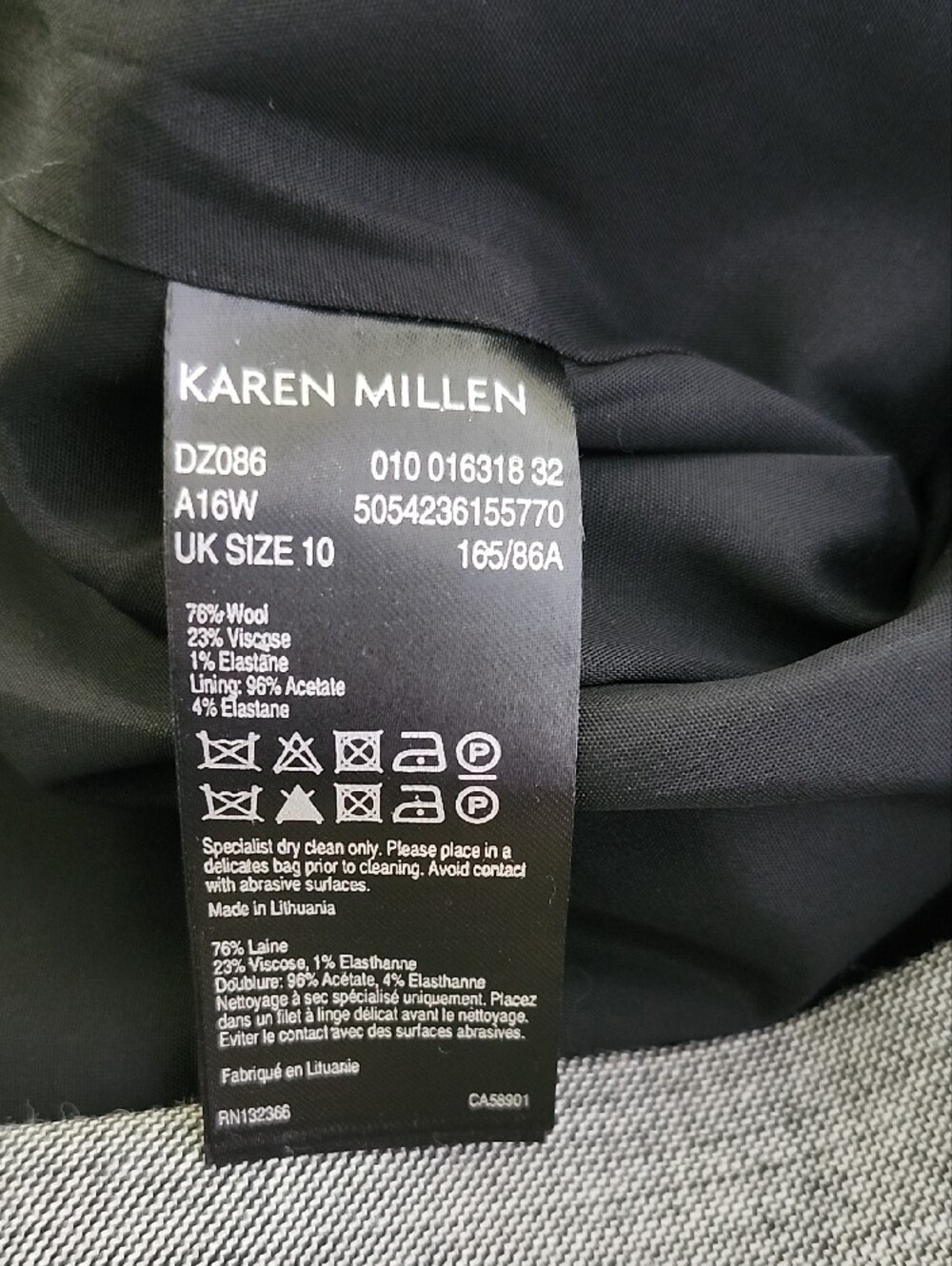 Karen Millen Grey Pleated Neck Tailoered Midi Dress - NWT - Picture 14 of 14